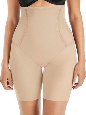Thigh Slimmer Maidenform Firm Foundations Hi-Waist Latte DM5001 Size M/M NEW